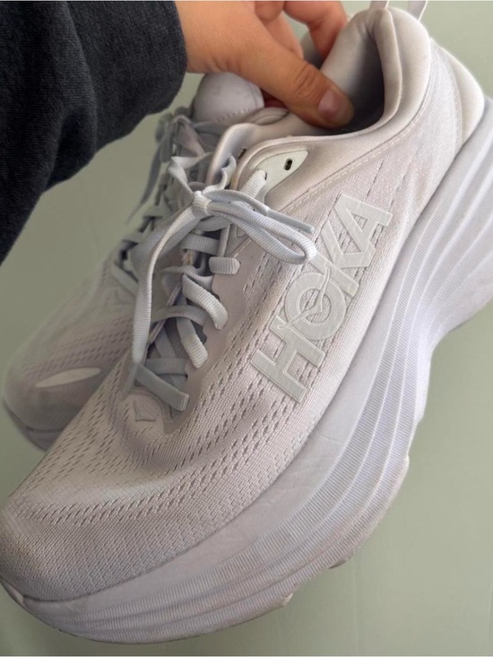 Hoka Shoes - Hoka Women's Pale Gray/White Running Shoe